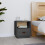 Berkfield Bedside Cabinet Grey 40x34x45 cm Solid Wood Pine 1