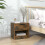 Berkfield Bedside Cabinet Smoked Oak Engineered Wood 1