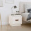 Berkfield Bedside Cabinet White 40x34x35 cm Solid Wood Pine 1
