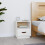 Berkfield Bedside Cabinet White 40x34x45 cm Solid Wood Pine 1