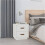 Berkfield Bedside Cabinet White 40x34x45 cm Solid Wood Pine 1