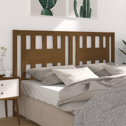 Berkfield Headboard Honey Brown 126x4x100 cm Solid Wood Pine