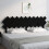 Berkfield Bed Headboard Black 196x3x80.5 cm Solid Wood Pine 1