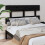 Berkfield Bed Headboard Black 124x3x81 cm Solid Wood Pine 1