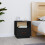 Berkfield Bedside Cabinet Black 40x34x45 cm Solid Wood Pine 1