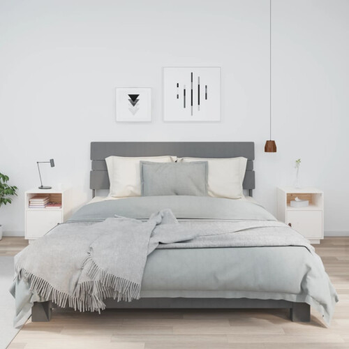 Berkfield Bedside Cabinets 2 pcs White 40x34x55 cm Solid Wood Pine