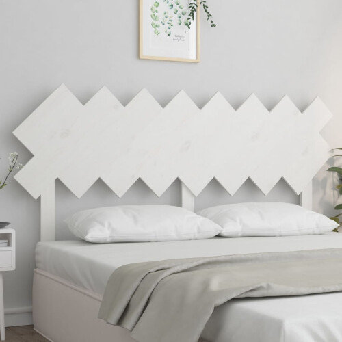 Berkfield Bed Headboard White 159.5x3x80.5 cm Solid Wood Pine