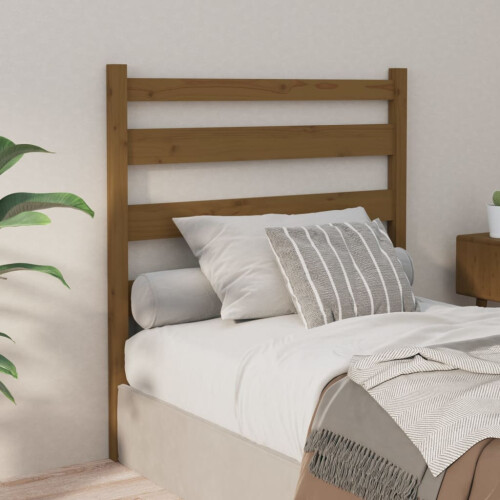 Berkfield Bed Headboard Honey Brown 96x4x100 cm Solid Wood Pine