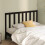 Berkfield Bed Headboard Black 146x4x100 cm Solid Wood Pine 1