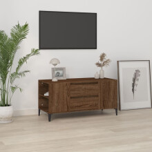 Berkfield TV Cabinet Brown Oak 102x44.5x50 cm Engineered Wood