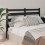 Berkfield Bed Headboard Black 186x4x100 cm Solid Wood Pine 1