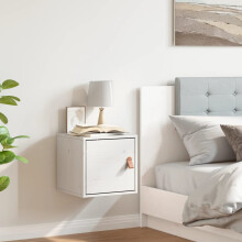 Berkfield Wall Cabinet White 31.5x30x30 cm Solid Wood Pine