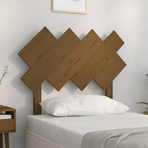 Berkfield Bed Headboard Honey Brown 92x3x81 cm Solid Wood Pine