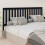 Berkfield Bed Headboard Black 206x6x101 cm Solid Wood Pine 1