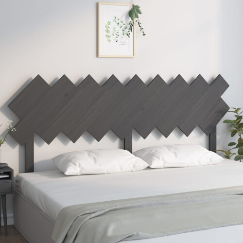 Berkfield Bed Headboard Grey 178x3x80.5 cm Solid Wood Pine
