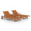 Berkfield 2 Piece Sunlounger Set with Table Solid Wood Acacia 2