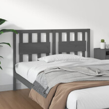 Berkfield Bed Headboard Grey 125.5x4x100 cm Solid Wood Pine