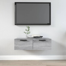 Berkfield Wall Cabinet Grey Sonoma 68x30x20 cm Engineered Wood
