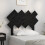 Berkfield Bed Headboard Black 92x3x81 cm Solid Wood Pine 1