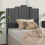 Berkfield Bed Headboard Grey 106x4x110 cm Solid Wood Pine 1