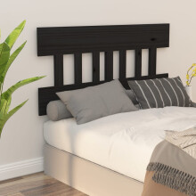 Berkfield Bed Headboard Black 203.5x3x81 cm Solid Wood Pine