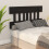 Berkfield Bed Headboard Black 203.5x3x81 cm Solid Wood Pine 1