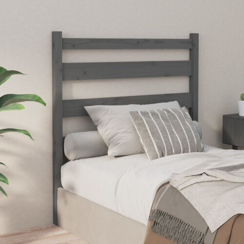 Berkfield Bed Headboard Grey 96x4x100 cm Solid Wood Pine