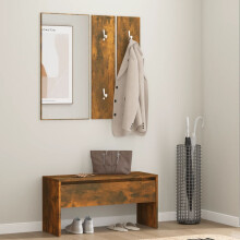 Berkfield Hallway Furniture Set Smoked Oak Engineered Wood