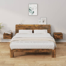 Berkfield Wall-mounted Bedside Cabinets 2 pcs Smoked Oak 34x30x20 cm