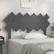 Berkfield Bed Headboard Grey 132x3x81 cm Solid Wood Pine