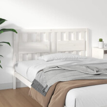 Berkfield Bed Headboard White 145.5x4x100 cm Solid Wood Pine