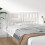 Berkfield Bed Headboard White 145.5x4x100 cm Solid Wood Pine 1