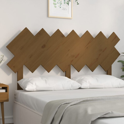 Berkfield Bed Headboard Honey Brown 141x3x80.5 cm Solid Wood Pine