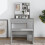 Berkfield Dressing Table with Mirror Grey Sonoma 86.5x35x136 cm 1