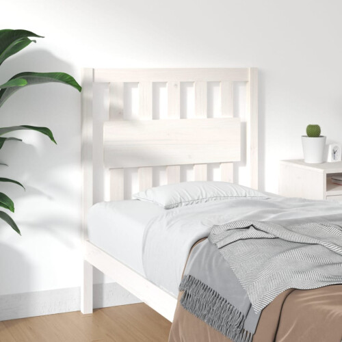 Berkfield Bed Headboard White 80.5x4x100 cm Solid Wood Pine