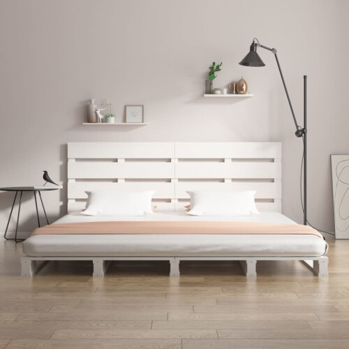 Berkfield Bed Frame without Mattress White 180x200 cm Super King Solid Wood Pine 2