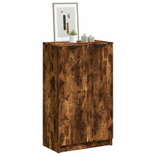Berkfield Shoe Cabinet Smoked Oak 59x35x100 cm Engineered Wood