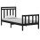 Berkfield Bed Frame without Mattress Black 75x190 cm Small Single Solid Wood 3