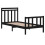 Berkfield Bed Frame without Mattress Black 75x190 cm Small Single Solid Wood 4