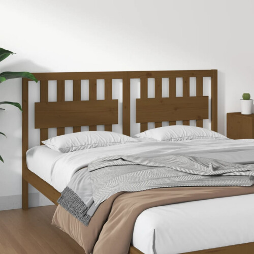 Berkfield Bed Headboard Honey Brown 155.5x4x100 cm Solid Wood Pine