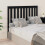 Berkfield Bed Headboard Black 146x6x101 cm Solid Wood Pine 1