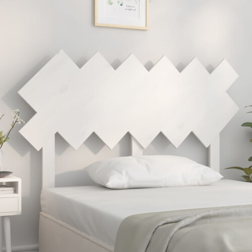 Berkfield Bed Headboard White 122.5x3x80.5 cm Solid Wood Pine