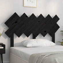 Berkfield Bed Headboard Black 122.5x3x80.5 cm Solid Wood Pine