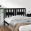 Berkfield Bed Headboard Black 145.5x4x100 cm Solid Wood Pine 1