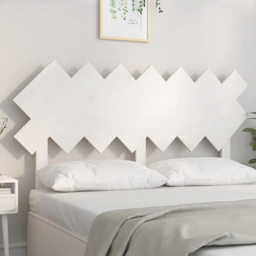 Berkfield Bed Headboard White 141x3x80.5 cm Solid Wood Pine
