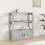 Berkfield Sideboard Concrete Grey 80x30x90 cm Engineered Wood 1