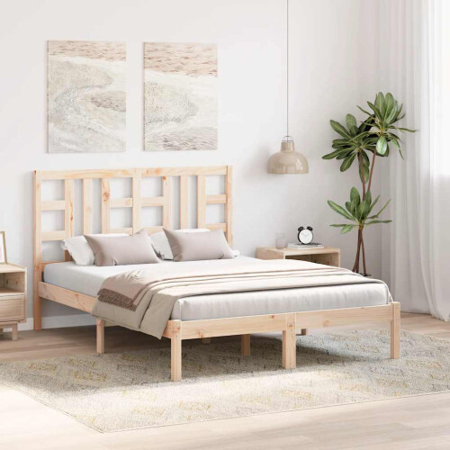 Berkfield Bed Frame without Mattress 135x190 cm Double Solid Wood 2