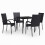 Berkfield 5 Piece Garden Dining Set Black 2