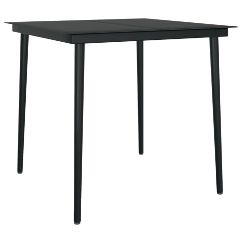Berkfield 5 Piece Garden Dining Set Black 2