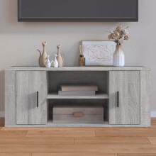 Berkfield TV Cabinet Grey Sonoma 100x35x40 cm Engineered Wood